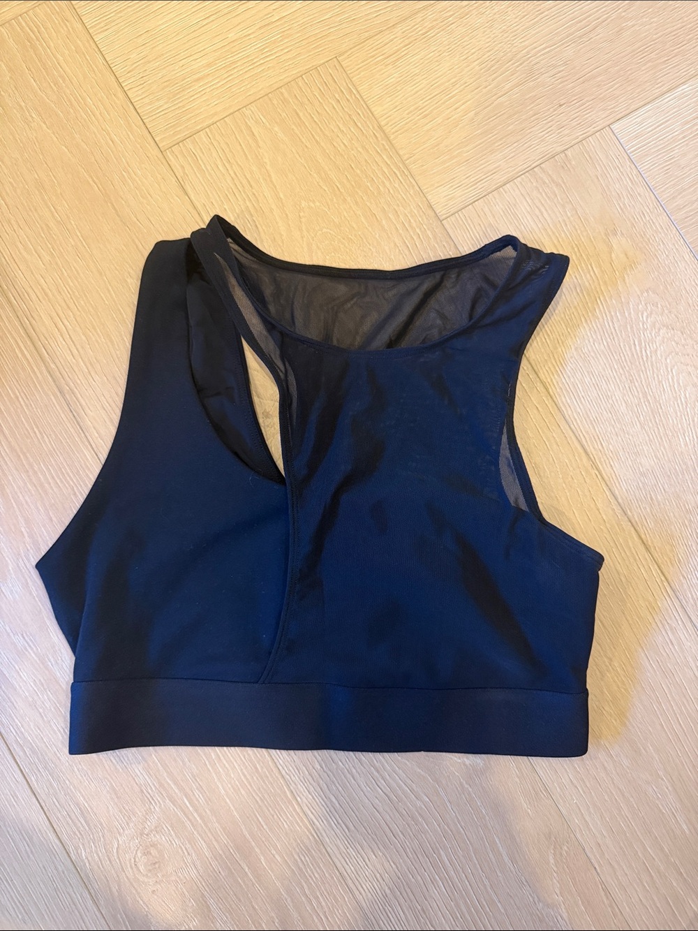 Le ORE Black Mesh Racerback Sports Bra